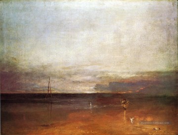 Rocky Bay avec figures2 Turner romantique Peinture à l'huile